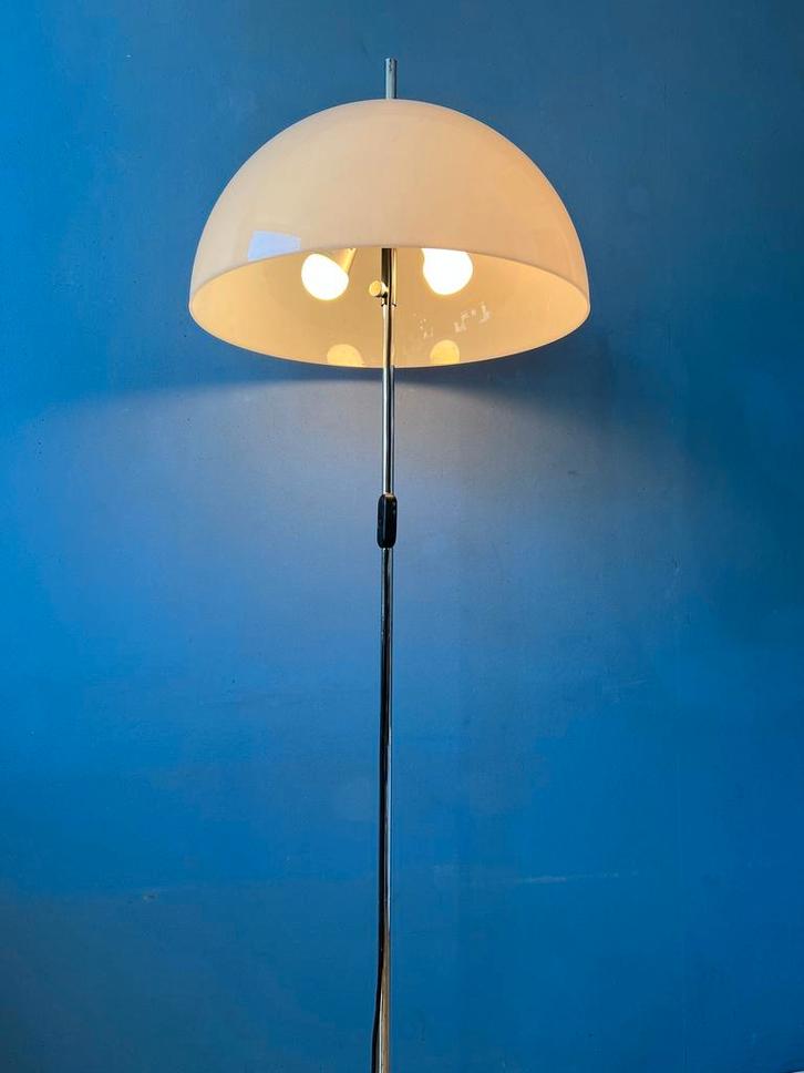 Vintage Dijkstra Mushroom Floor Lamp with White Acrylic, Huis en Inrichting, Lampen | Vloerlampen, Ophalen of Verzenden