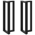 Bartafel Poten Staal Zwart - Tweedekansje - Bespaar 40%!, Tafelpoot, Minder dan 50 cm, 100 tot 150 cm, Nieuw