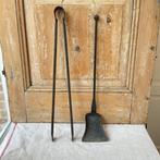 Openhaard accessoire (2) - Tangen en schep - antiek - IJzer, Antiek en Kunst, Curiosa en Brocante