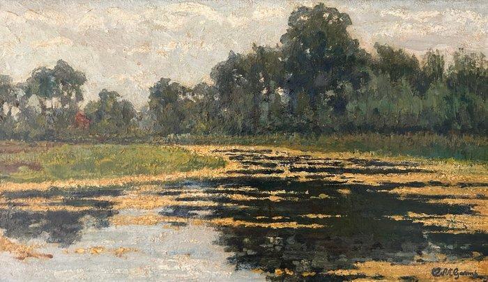 C. M. Garms (XX) - Fluss, Antiek en Kunst, Kunst | Schilderijen | Klassiek