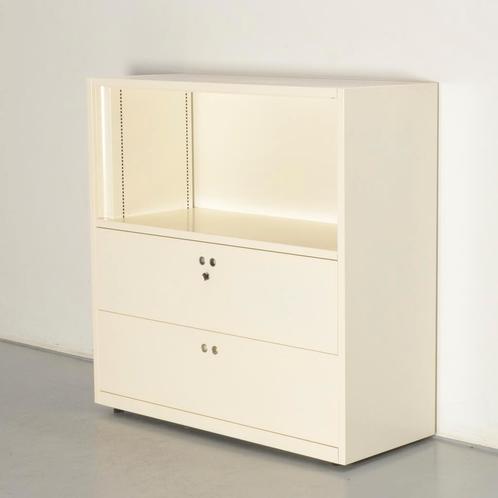 Gispen ladekast, creme, 120 x 120 cm, incl. 2 laden, Huis en Inrichting, Kasten | Roldeurkasten en Archiefkasten, Ophalen of Verzenden