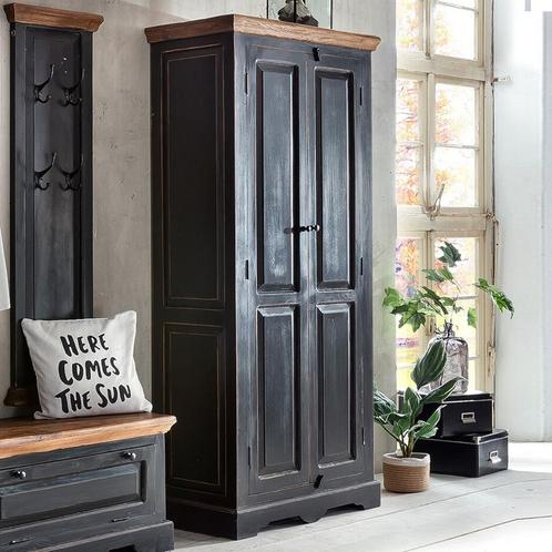 *WOONWINKEL* Landelijke Kast Zwart, Huis en Inrichting, Kasten | Wandmeubels, Nieuw, Verzenden
