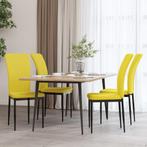 vidaXL Eetkamerstoelen 4 st fluweel mosterdgeel, Huis en Inrichting, Stoelen, Verzenden, Nieuw