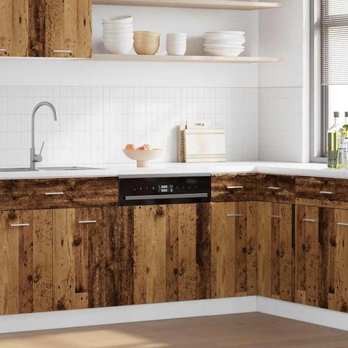 vidaXL Vaatwasserpaneel Lyon 45x3x67 cm bewerkt hout oud, Huis en Inrichting, Keuken | Keukenelementen, Bruin, Nieuw, Verzenden