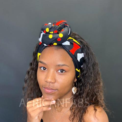 Afrikaanse hoofddoek / headwrap - Rood / gele mud, Kleding | Dames, Hoeden en Petten, Nieuw, Ophalen of Verzenden