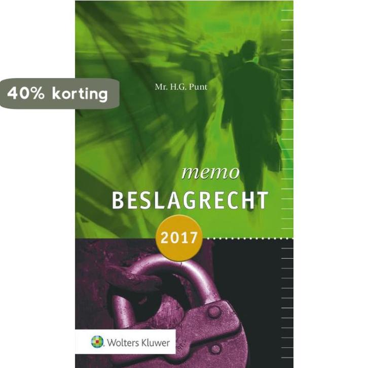Memo beslagrecht 2017 9789013141672 H.G. Punt, Boeken, Wetenschap, Zo goed als nieuw, Verzenden