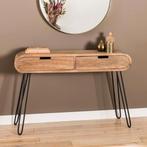 *WOONWINKEL* Mangohouten Sidetable Met Ronde Hoeken, Huis en Inrichting, Tafels | Sidetables, Verzenden, Nieuw
