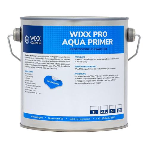 Wixx PRO Aqua primer Wit 2.5L, Doe-het-zelf en Verbouw, Verf, Beits en Lak, Verf, Wit, Nieuw, Minder dan 5 liter, Verzenden