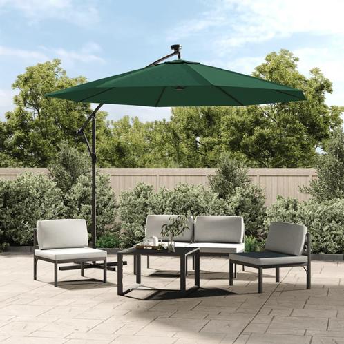 vidaXL Vervangingsdoek voor zweefparasol 350 cm groen, Tuin en Terras, Zonneschermen, Nieuw, Verzenden