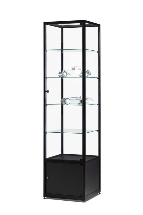 *TIP*  Luxe vitrinekast zwart 50 cm met onderkast, Zakelijke goederen, Kantoor en Winkelinrichting | Kantoormeubilair en Inrichting