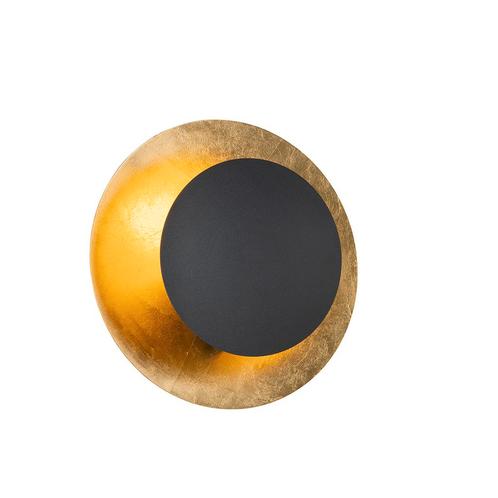 Art Deco wandlamp zwart met goud - Emilienne, Huis en Inrichting, Lampen | Wandlampen, Nieuw, Overige materialen