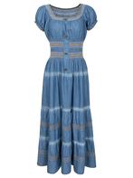 Jurk Boho Jeansblauw, Verzenden, Nieuw
