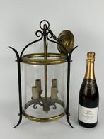 Plafondlamp - Messing, Glas - Een gang hanglamp, Antiek en Kunst