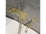 Veiling - Inbouw badkraan geborsteld goud twee-knop bedienin, Doe-het-zelf en Verbouw, Sanitair, Nieuw