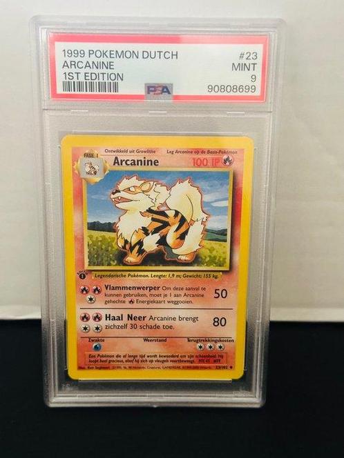 Pokémon - 1 Graded card - Arcanine 1st edition - PSA 9, Hobby en Vrije tijd, Verzamelkaartspellen | Pokémon