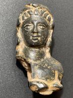 Oud-Romeins Brons Buste van Heracles (Hercules) met een