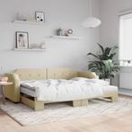 vidaXL Slaapbank met onderschuifbed en matrassen 80x200 cm, Eenpersoons, Verzenden, Nieuw, 80 cm