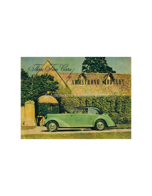 1946 ARMSTRONG SIDDELEY THREE FINE CARS BROCHURE ENGELS, Boeken, Auto's | Folders en Tijdschriften