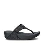 Fitflop Lulu Glitter slippers voor dames in het Zwart, Slippers, Verzenden, Zwart, Nieuw