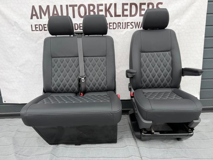 Stoel en Bank voor Transporter T5 T6  met zwart leder, Auto-onderdelen, Interieur en Bekleding, Nieuw, Mercedes-Benz, Opel, Renault
