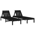 Ligbed Set - Zwart Grenen - Retourdeal - Comfortabel!, Tuin en Terras, Ligbedden, Ophalen of Verzenden, Nieuw