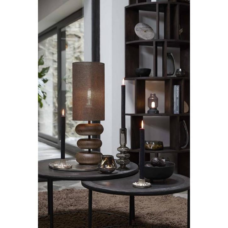 Light & Living Danialo tafellamp Ø22x67,5 cm - hout print, Huis en Inrichting, Stoelen, Bruin, Nieuw, Ophalen of Verzenden