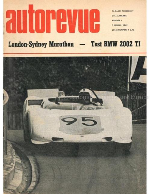1969 AUTO REVUE MAGAZINE 01 NEDERLANDS, Boeken, Auto's | Folders en Tijdschriften