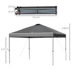TRUUSK Paviljoen Ca. 3x3m, Waterdicht Stabiel Winterbestendi, Verzenden, Nieuw