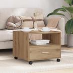 vidaXL Salontafel met lade Artisan Eiken 55 x 55 x 45cm, Verzenden, Nieuw, 50 tot 100 cm, Minder dan 50 cm