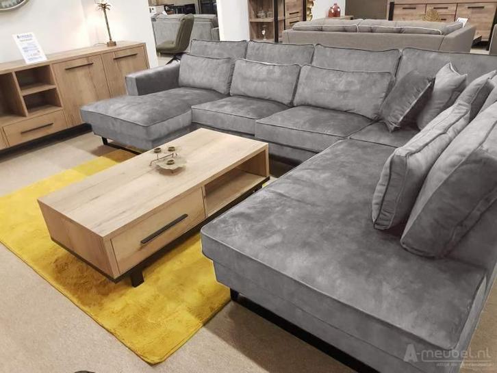 U-Bank Naaldwijk - u-banken - Zilver, Huis en Inrichting, Banken | Sofa's en Chaises Longues, Nieuw, Stof