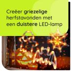 Halloween Verlichting Raam Set - 20 cm - Spinnenweb, Spook,, Hobby en Vrije tijd, Feestartikelen, Verzenden, Nieuw