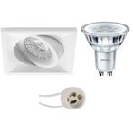 Voordeelset: LED Spot Set - Pragmi Qiundo Pro - GU10 Fitting, Huis en Inrichting, Lampen | Spots, Metaal of Aluminium, Nieuw, Ophalen of Verzenden