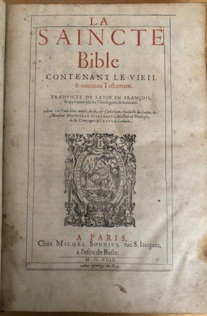 Jean Harlemius - La Saincte Bible contenant le Vieil &, Antiek en Kunst, Antiek | Boeken en Bijbels