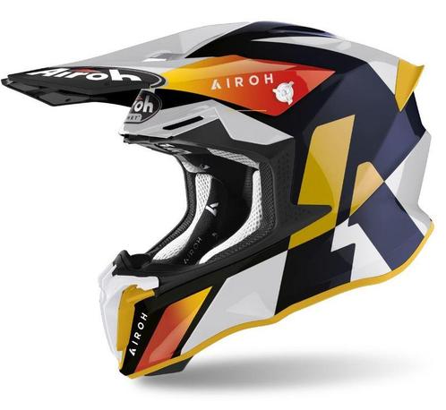 Airoh crosshelm Twist 2.0 Lift Wit / Blauw - XS, Motoren, Onderdelen | Overige, Nieuw, Verzenden