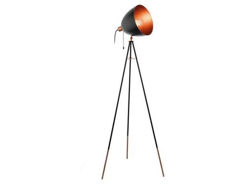 EGLO Chester Vloerlamp - E27 - 149,5 cm - Zwart/Koper, Huis en Inrichting, Woonaccessoires | Overige, Zo goed als nieuw, Verzenden