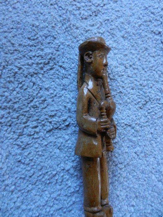 Wandelstok (3) - Hout - handgesneden wandelstokke, Antiek en Kunst, Kunst | Niet-Westerse kunst