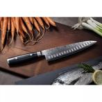 Yaxell Ran Koksmes met Kuiltjes 20 cm – 69 Lagen Damastst., Ophalen of Verzenden, Nieuw, Overige materialen, Los bestek