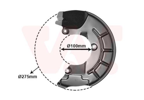 REMSCHIJF BESCHERMER VOOR AUDI A1 8X 2010-2015 6Q0615311D, Auto-onderdelen, Remmen en Aandrijving, Nieuw, Ophalen of Verzenden