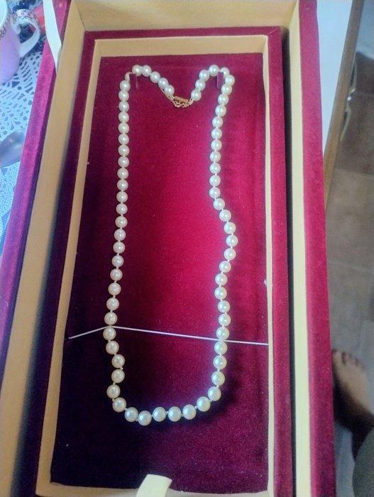 Statement ketting - 18 karaat Geel goud Parel, Sieraden, Tassen en Uiterlijk, Antieke sieraden