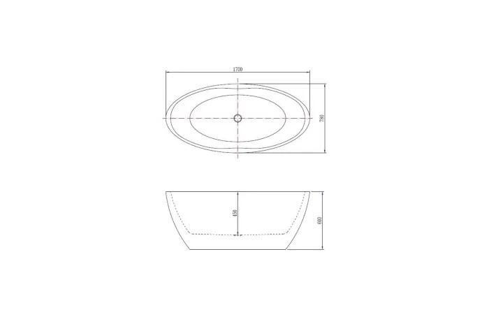 Vrijstaande Whirlpool Wiesbaden Oval 170x78x60 cm, Doe-het-zelf en Verbouw, Sanitair, Ophalen of Verzenden