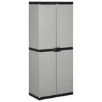 vidaXL Tuinkast met 3 schappen 68x40x168 cm grijs en zwart, Verzenden, Nieuw