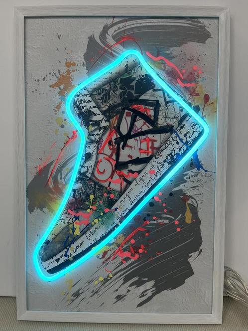 Neon Art Jordan, Huis en Inrichting, Woonaccessoires | Schilderijen, Tekeningen en Foto's