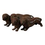 sculptuur, Quattro bassotti - 2 cm - Brons, Antiek en Kunst, Antiek | Keramiek en Aardewerk