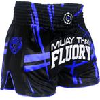 Fluory Kickboks Broekje Stripes Zwart Blauw, Nieuw, Fluory, Blauw, Ophalen of Verzenden