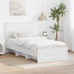 vidaXL Bedframe met hoofdeinde Wit 120 x 123 cm Bewerkt hout, Verzenden, Nieuw