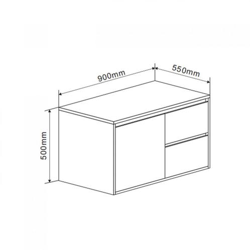 Florence Onderkast Manchester 90cm Steen, Huis en Inrichting, Badkamer | Badkamermeubels, Ophalen of Verzenden