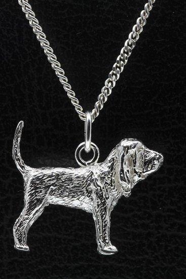Zilveren Bloedhond ketting hanger - groot, Sieraden, Tassen en Uiterlijk, Kettinghangers, Verzenden