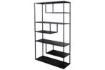 Moderne boekenkast DURA STEEL 180 cm zwarte metalen staande, Huis en Inrichting, Kasten | Overige, Ophalen of Verzenden, Nieuw