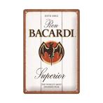 Bacardi - Superior White Wood reclamebord, Verzamelen, Ophalen of Verzenden, Nieuw