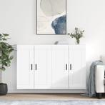 vidaXL Hangkasten 2 st bewerkt hout wit, Verzenden, Nieuw, 50 tot 100 cm, Minder dan 100 cm